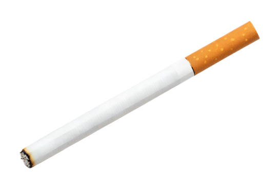Classic Unlit Cigarette on White Background