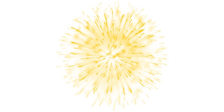 Golden firework texture, thin  stroke lines. Isolated png illustration, transparent background. Design  for overlay, montage, texture. Happy new year concept.