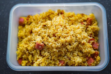 Homemade Bacon Fried Rice in Lunchbox – Simple Daily Meal