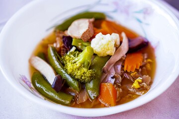 Vegetarian Mixed Vegetable Stir-Fry Homemade Dish