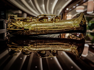 saxophone on an acoustic piano 