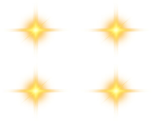 PNG Flash of golden star light on background. Glow Star light sparkle glow. Vector glow effect. Abstract lens glare. Flashing lights. Transparent PNG. Golden Bokeh Light Background with Sparkles PNG