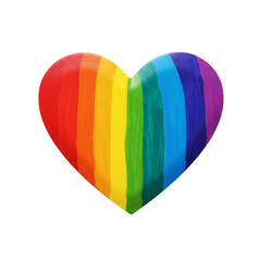 Vibrant rainbow heart design symbolizing love, diversity, and pride, perfect for celebratory projects