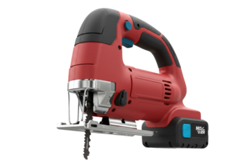 Isolated Cordless Jigsaw Power Tool Ready to Cut Precisely and Efficiently Through Wood or Metal