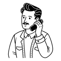 man with mobile phone