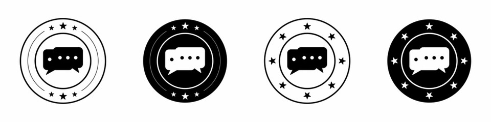 Obraz premium Message bubble icon template design. Message bubble flat design template for business. Stock vector