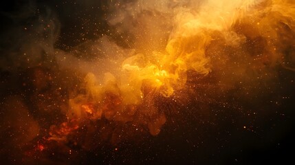 Fototapeta premium smoke with golden cloud type background 