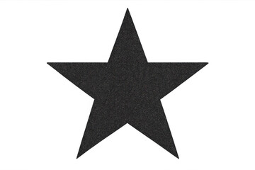 Obraz premium Black star shape icon on transparent background representing award, rating, quality, success, and excellence