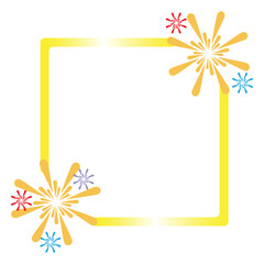 Obraz premium New Year Frame with Fireworks