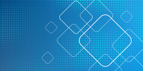 Minimal geometric background. Dynamic blue shapes composition with white lines. Abstract background modern hipster futuristic graphic. Vector abstract simple