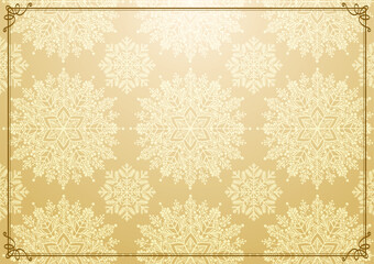 豪華なゴールドヴインテージフレームのベクター背景