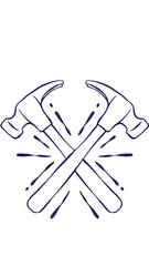 Vector illustration of an abstract fish, an eagle, and a colorful group of metal paperclips for office business design