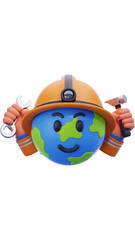 This 3D illustration shows a global sphere of the Earth planet as a concept on a white backgroundThis 3D illustration shows a global sphere of the Earth planet as a concept on a white background