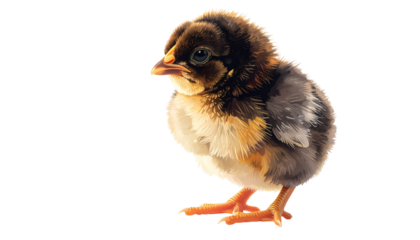 Chicken, animal, bird, farm, poultry, livestock, domestic, cute, yellow, small, young, isolated, white background, standing, alone, fluffy, feathers, adorable, healthy, soft, natural, domestic bird, p