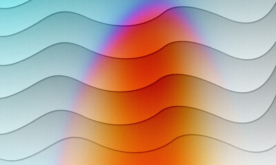Abstract Blue Orange Gradient Waves Background Modern Fluid Motion Design Graphic Texture Art