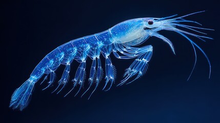 Krill marine invertebrate closeup