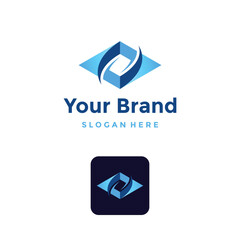 eye tech Design Logo Concept Vector Template