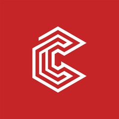 Letter C circuit Tech Logo Concept Vector Template