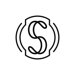 Letter S Tech Logo Concept Vector Template