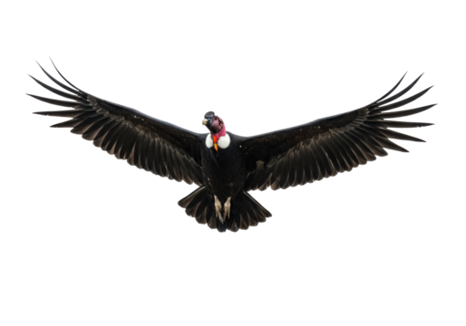 Isolated Andean Condor with magnificent wings in flight, a captivating wildlife moment