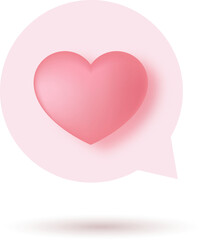 pink heart message with pink note vector illustration