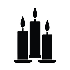Flat Vector Icon Of Candles Light Decoration