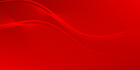 gradient red background with wavy line element.