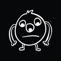 Halloween pumpkin face on a black background