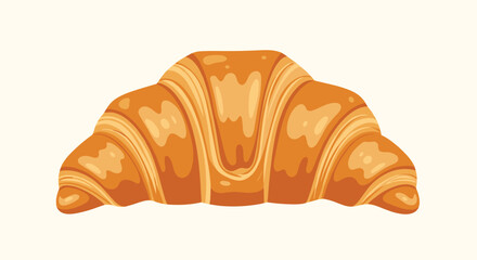 Delicious Golden Croissant Freshly Baked Pastry.