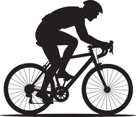 Naklejka premium Cycling Silhouette Rider in Motion