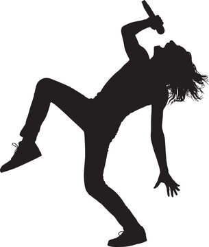 Rockstar Silhouette Passionate Performer in Action
