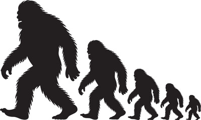 Evolution of Bigfoot Silhouettes