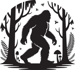 Mystical Bigfoot in the Forest
