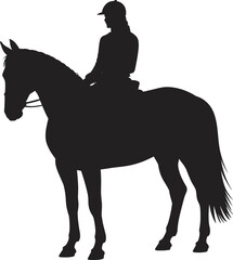 Silhouette of a Rider on a Horse