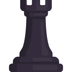 A Dark Purple Pixelated Chess Rook Piece Stands Ready For Strategy On A White Background With A Transparent Background Option