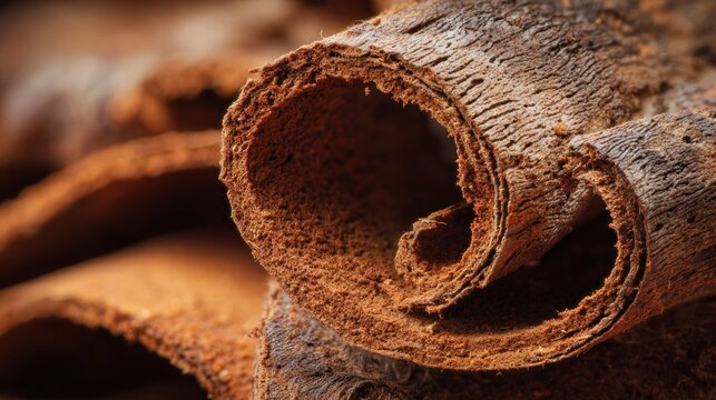 Cinnamon sticks closeup texture spice