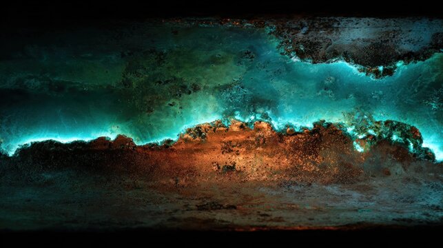 Corroded metal texture with turquoise patina