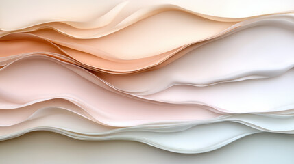 Obraz premium Soft flowing light waves in pastel tones create dreamy abstract background