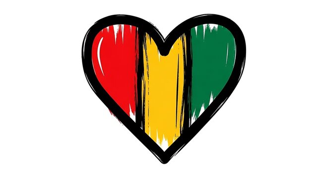 Black history month of love abstract shape 