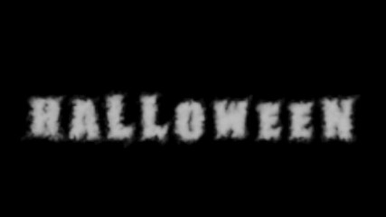 Halloween Smoke Text Animation with Green Screen Background