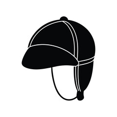 Silhouette vector art illustration of Earflap hat.eps