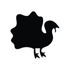 Turkey Silhouette Vector Icon