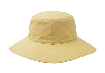 Isolated Light Beige Bucket Hat, a Popular Summer Fashion Accessory, Sun Protection Headwear