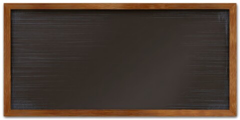 Empty Dark Brown Chalkboard with Wooden Frame and Subtle Texture blackboard