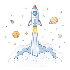 Startup rocket launch