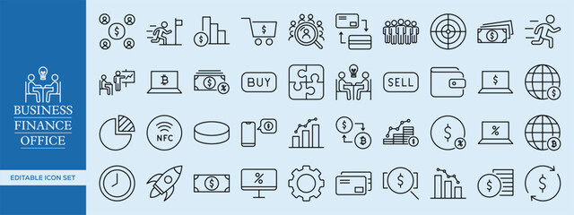 Professional Vector Icons for Business, Finance, Marketing, and Technology