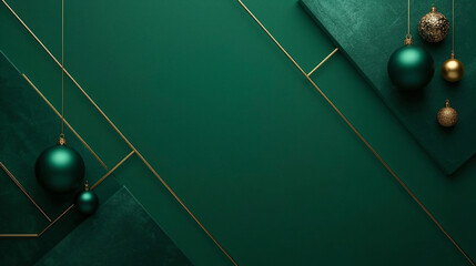 Green & Gold Luxury Abstract Christmas – Modern Elegant Holiday Background