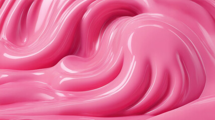 Bubble gum surface texture. Pink liquid slime splashes abstract background.