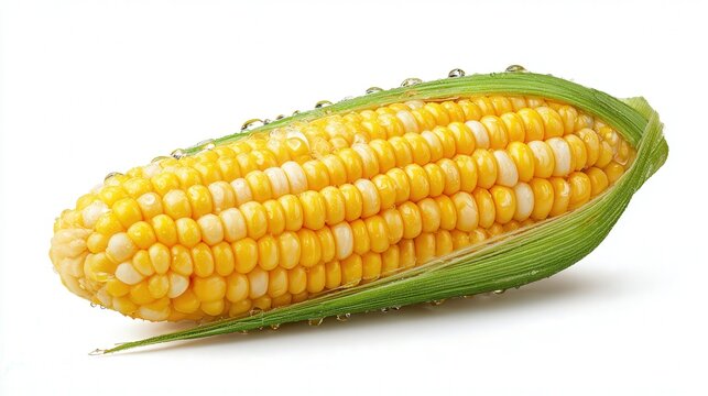 Ear of corn (muhindi) isolated on white background