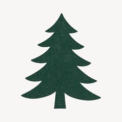 Fototapeta premium Simple evergreen tree silhouette